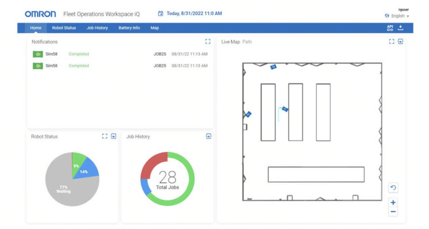 OMRON ANUNCIA EL NUEVO SOFTWARE FLOW CORE 3.0 PARA ACELERAR LA NAVEGACIÓN Y LA GESTIÓN DE FLOTAS DE AMR